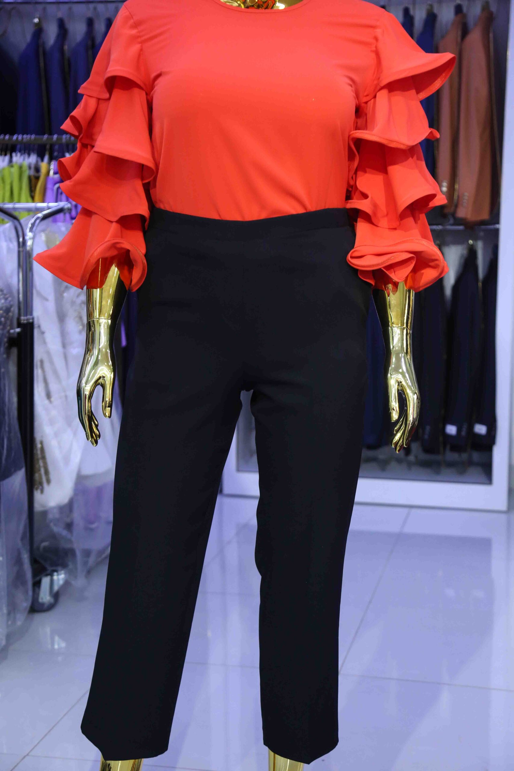 Plain Trousers With Elastic