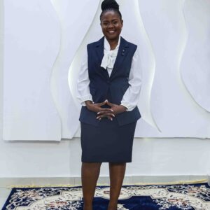 Half Coat Skirt Suit- Red & Blue Bronch