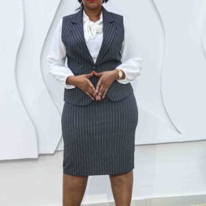 Pin Stripped Half Coat & Skirt