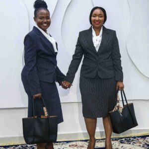 Pin Stripped Skirt Suit