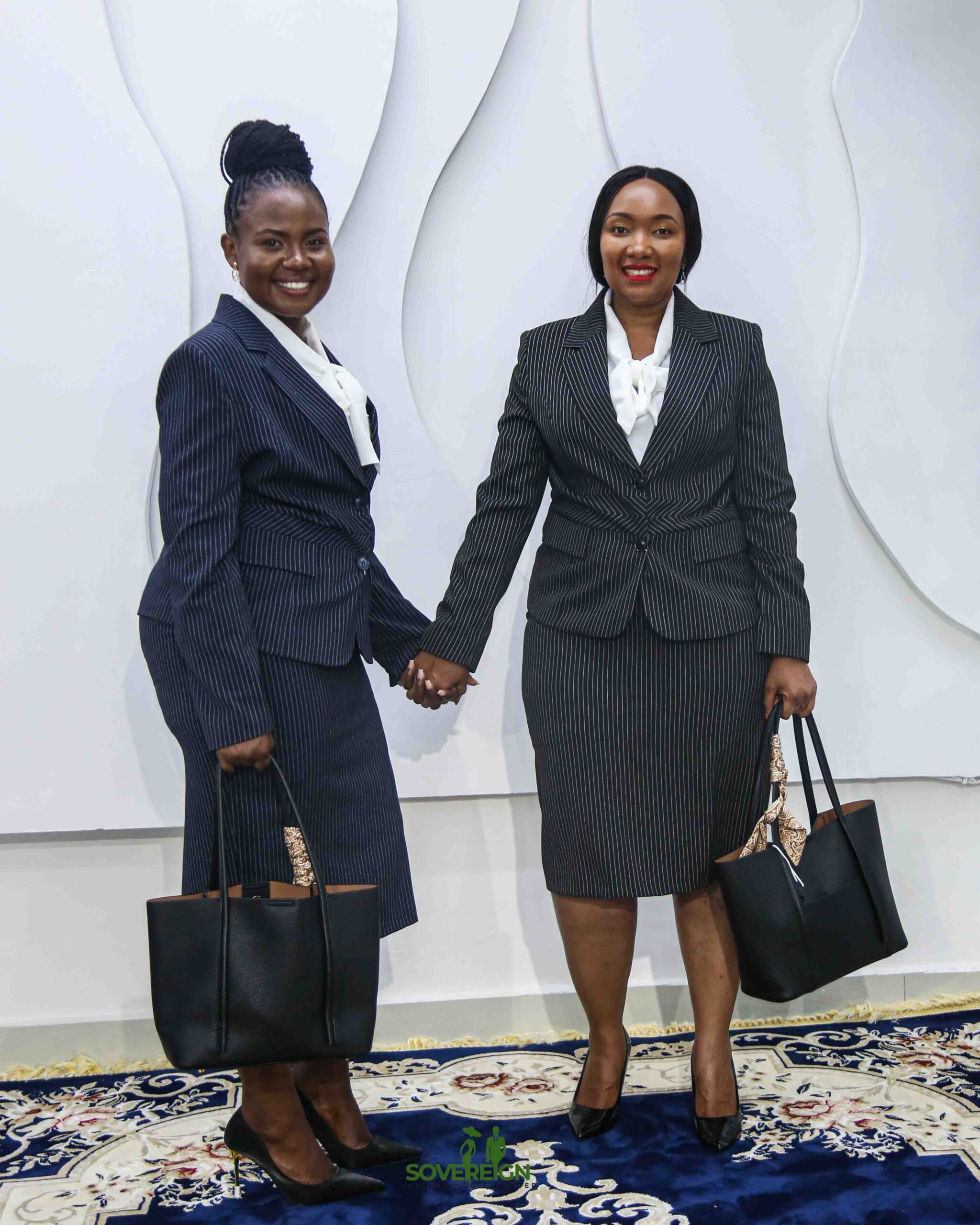 Pin Stripped Skirt Suit