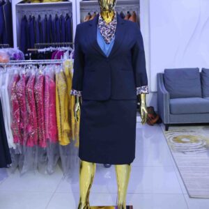 Skirt Suits with Scarfs