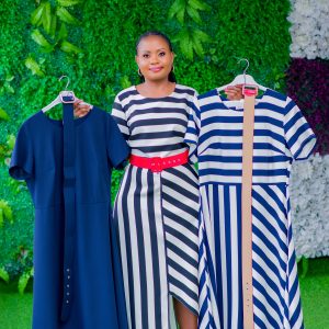 White Stripped Dresses